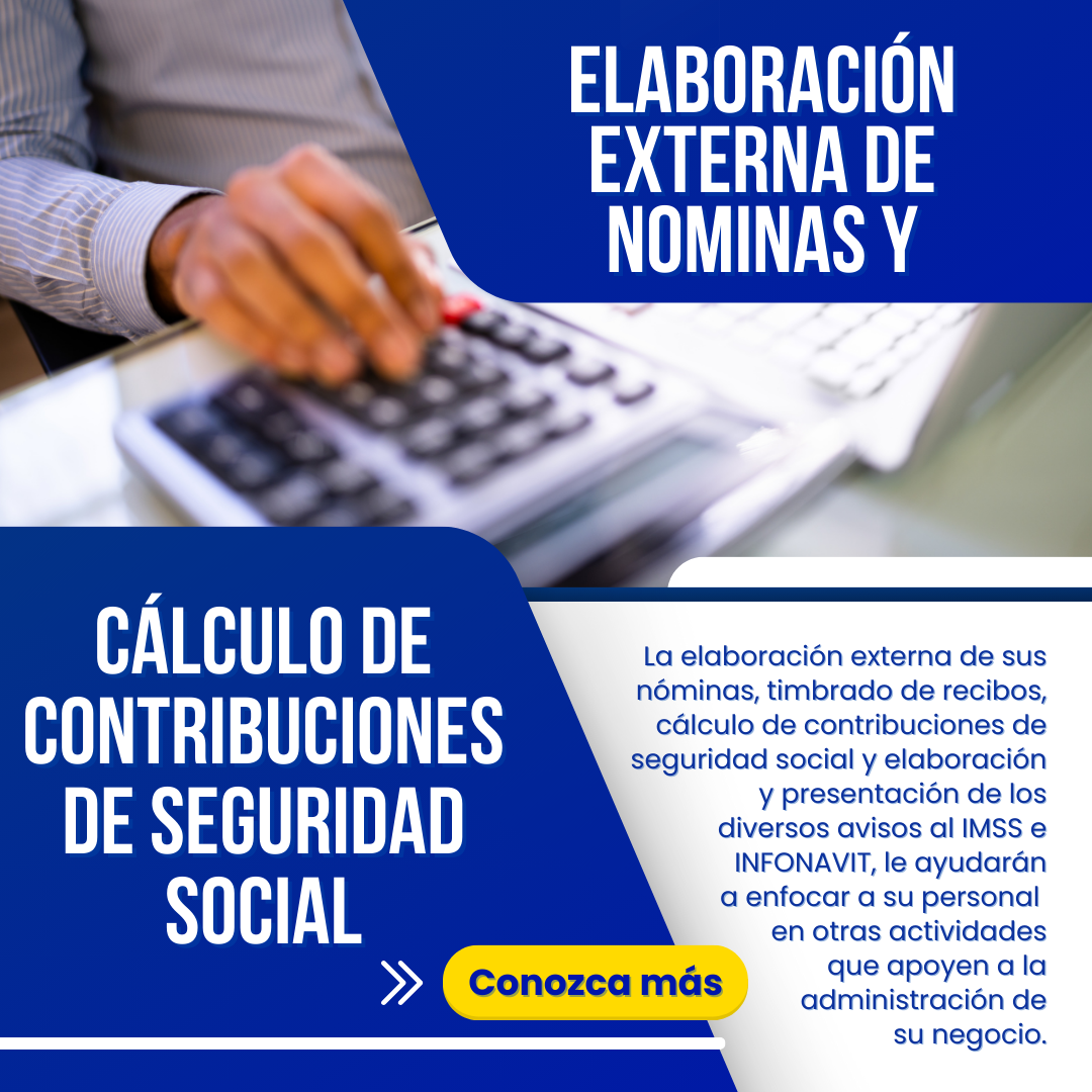 Servicio de elaboración externa de nóminas y cálculo de contribuciones de seguridad social